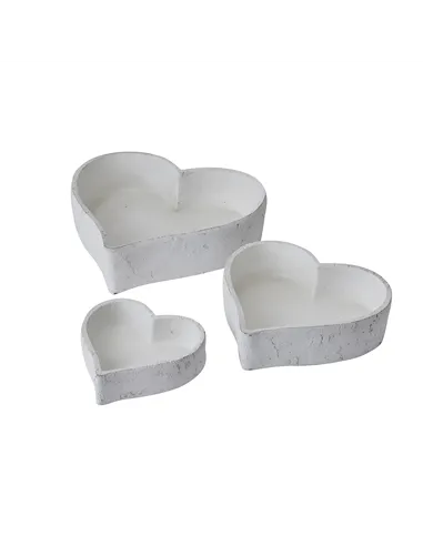 Hill Interiors Set Of Three Large Matt White Ceramic Dishes 22251