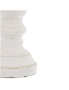 Hill Interiors Matt White Large Ceramic Column Candle Holder 22255 2
