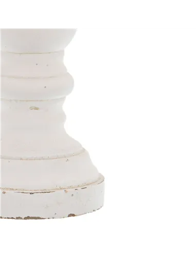 Hill Interiors Matt White Large Ceramic Column Candle Holder 22255