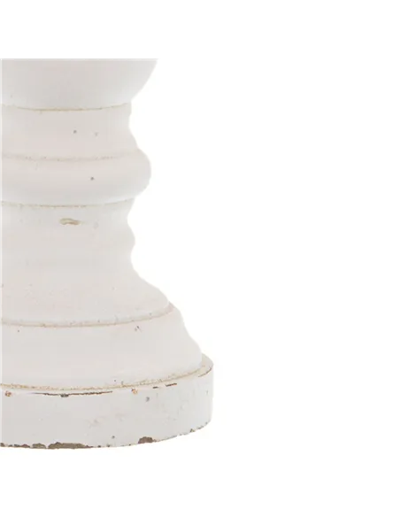 Hill Interiors Matt White Large Ceramic Column Candle Holder 22255