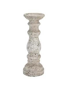 Hill Interiors Large Stone Ceramic Column Candle Holder 22258