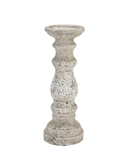 Hill Interiors Large Stone Ceramic Column Candle Holder 22258