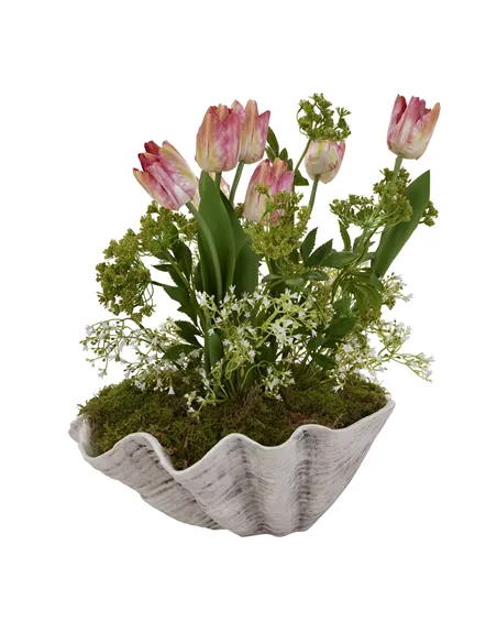 Hill Interiors Large Ceramic Adele Shell Bowl 22702