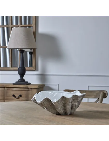 Hill Interiors Large Ceramic Adele Shell Bowl 22702
