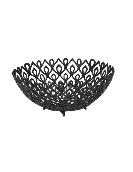 Hill Interiors Black Cast Large Lattice Bowl 22864