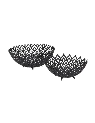Hill Interiors Black Cast Large Lattice Bowl 22864
