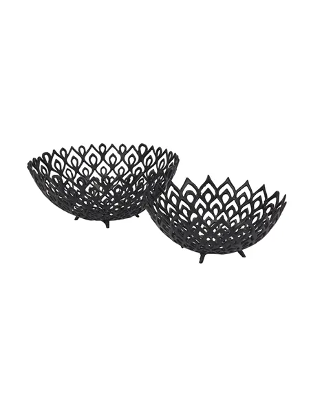 Hill Interiors Black Cast Large Lattice Bowl 22864