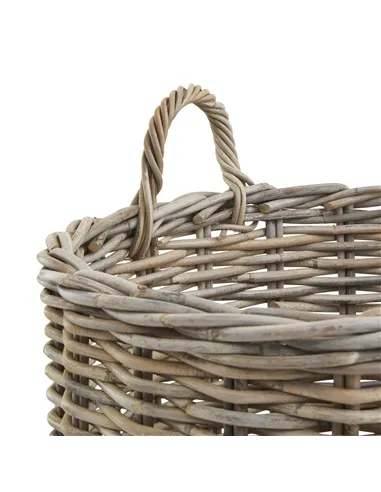 Hill Interiors Set of 3 Kubu Rattan Round Storage Baskets 22928