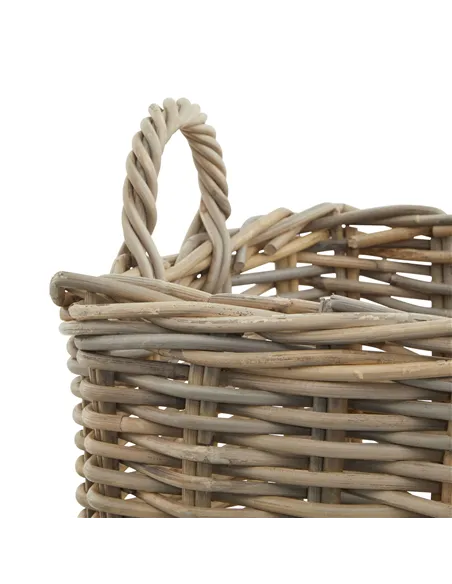 Hill Interiors Set of 3 Kubu Rattan Square Storage Baskets 22929