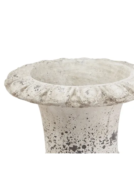 Hill Interiors Large Fluted Stone Ceramic Urn 22985