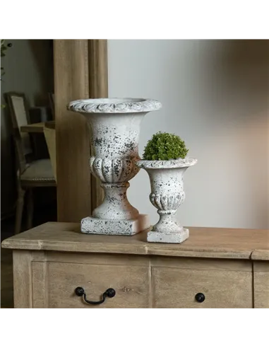 Hill Interiors Large Fluted Stone Ceramic Urn 22985