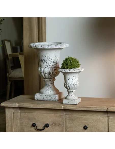 Hill Interiors Large Fluted Stone Ceramic Urn 22985