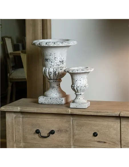 Hill Interiors Large Fluted Stone Ceramic Urn 22985