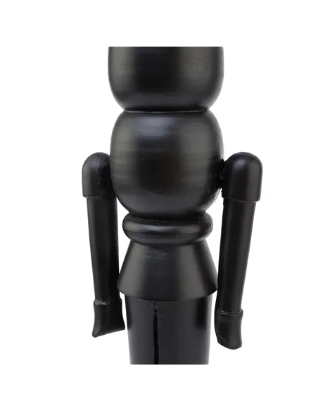 Hill Interiors Minimalist Black Wooden Large Nutcracker Decoration 23516