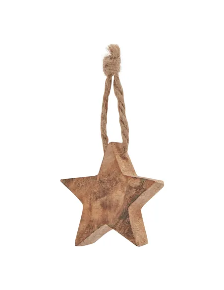Hill Interiors Pack Of 90 Wooden Star Hanging Decorations 23527