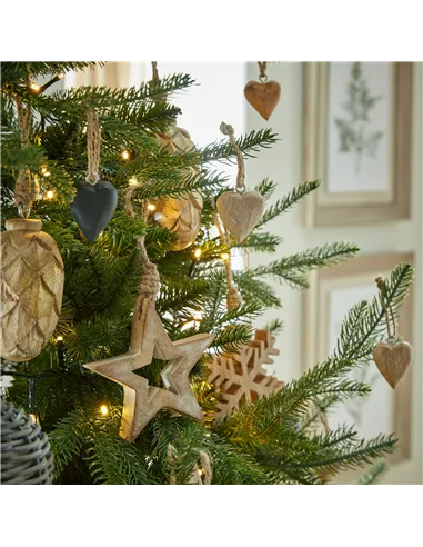 Hill Interiors Pack Of 90 Wooden Heart Hanging Decorations 23528