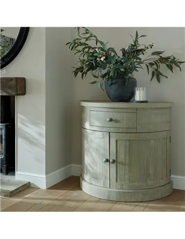 Hill Interiors Saltaire Collection Half Moon 2 Door Cupboard With Drawer 23102