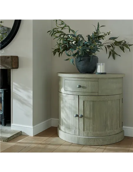 Hill Interiors Saltaire Collection Half Moon 2 Door Cupboard With Drawer 23102