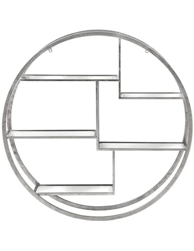 Hill Interiors Large Circular Silver Wall Hanging Multi Shelf 18772