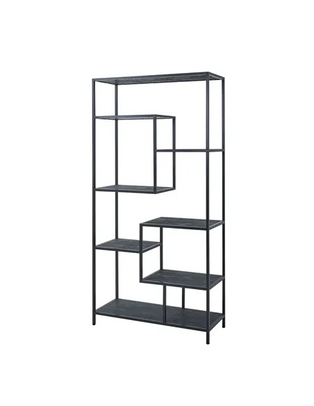 Hill Interiors Large Black Multi Shelf Unit 22714