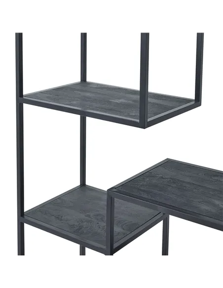 Hill Interiors Large Black Multi Shelf Unit 22714