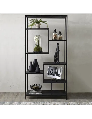 Hill Interiors Large Black Multi Shelf Unit 22714