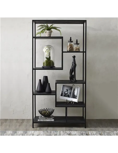 Hill Interiors Large Black Multi Shelf Unit 22714