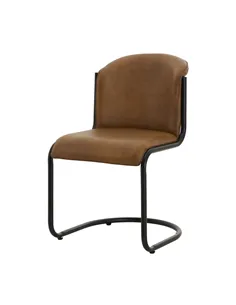 Hill Interiors Billy Leather Curved Dining Chair 23880