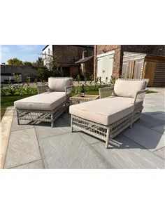 Hill Interiors Provence Collection Outdoor Sun Lounger Set 23911