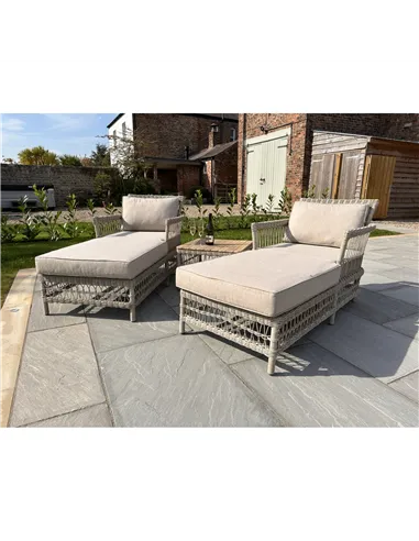 Hill Interiors Provence Collection Outdoor Sun Lounger Set 23911