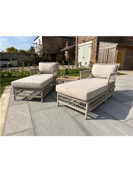Hill Interiors Provence Collection Outdoor Sun Lounger Set 23911
