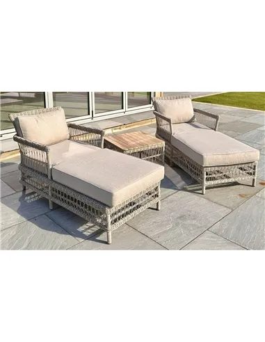 Hill Interiors Provence Collection Outdoor Sun Lounger Set 23911