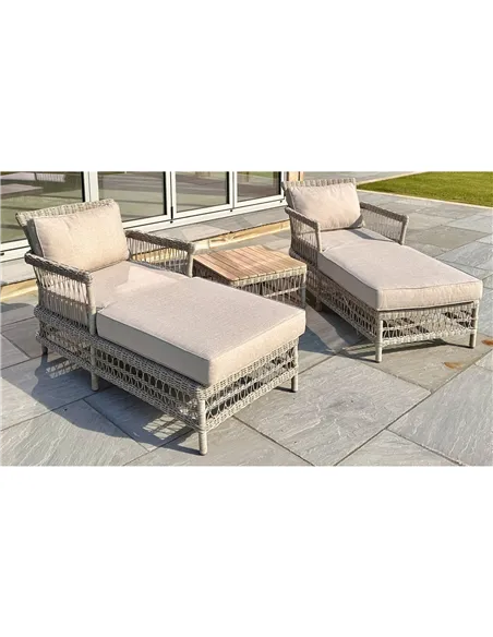 Hill Interiors Provence Collection Outdoor Sun Lounger Set 23911