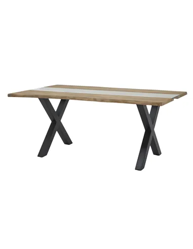 Hill Interiors Live Edge Collection Light Acacia River Dining Table 23987