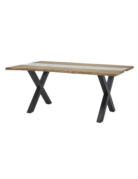 Hill Interiors Live Edge Collection Light Acacia River Dining Table 23987