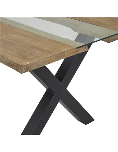 Hill Interiors Live Edge Collection Light Acacia River Dining Table 23987