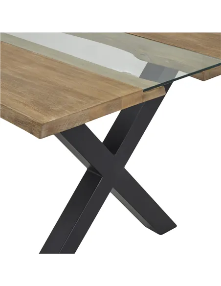 Hill Interiors Live Edge Collection Light Acacia River Dining Table 23987
