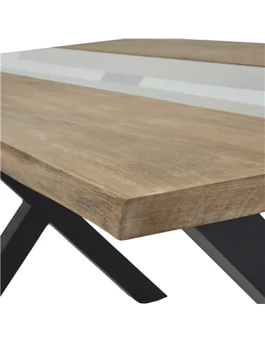 Hill Interiors Live Edge Collection Light Acacia River Dining Table 23987