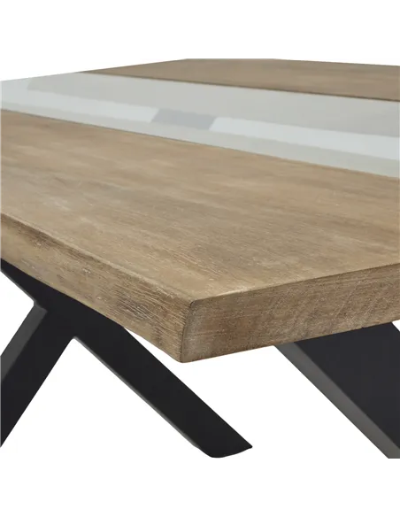 Hill Interiors Live Edge Collection Light Acacia River Dining Table 23987
