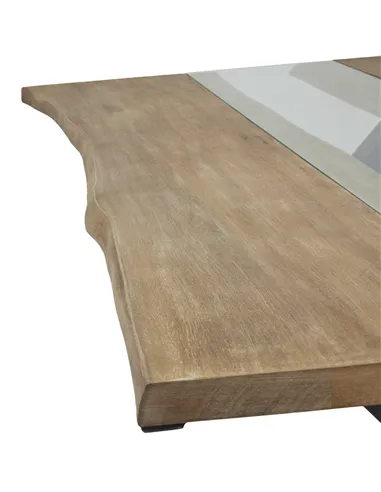 Hill Interiors Live Edge Collection Light Acacia River Dining Table 23987