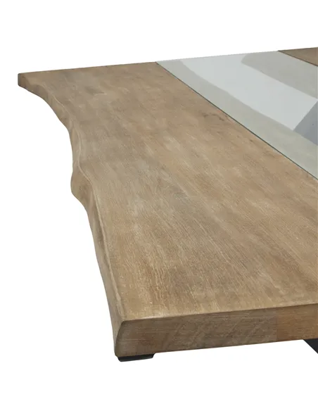 Hill Interiors Live Edge Collection Light Acacia River Dining Table 23987