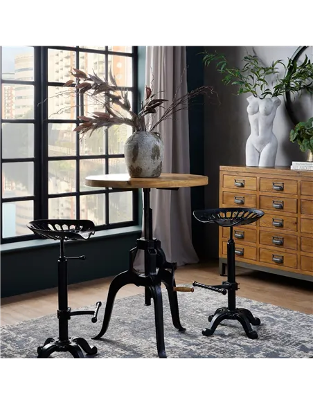 Hill Interiors Draftsman Adjustable Bar Bistro Table 19926