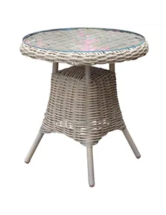 Hill Interiors Amalfi Collection Outdoor Bistro Table With Glass Top 23906