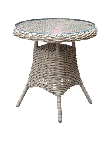 Hill Interiors Amalfi Collection Outdoor Bistro Table With Glass Top 23906