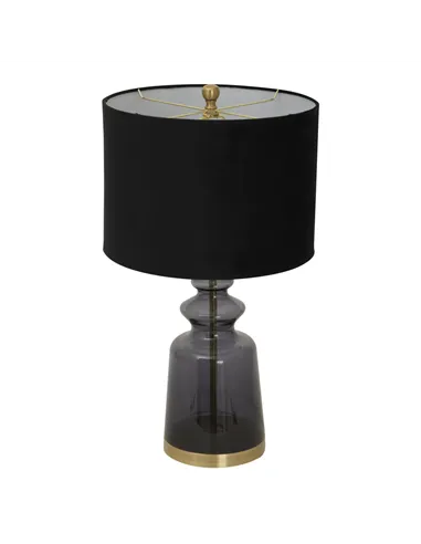 Hill Interiors Luxton Glass Urn Lamp With Black Velvet Shade 23977