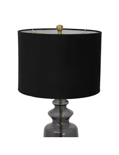 Hill Interiors Luxton Glass Urn Lamp With Black Velvet Shade 23977 2