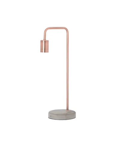 Hill Interiors Copper Industrial Lamp With Stone Base 19503