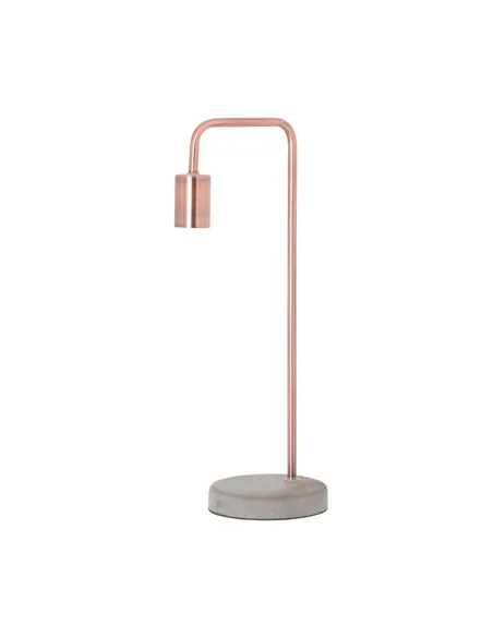 Hill Interiors Copper Industrial Lamp With Stone Base 19503
