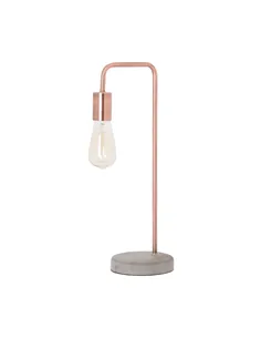 Hill Interiors Copper Industrial Lamp With Stone Base 19503 2