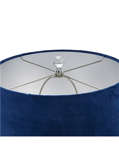 Hill Interiors Ice Shadows Table Lamp With Navy Blue Lampshade 22644